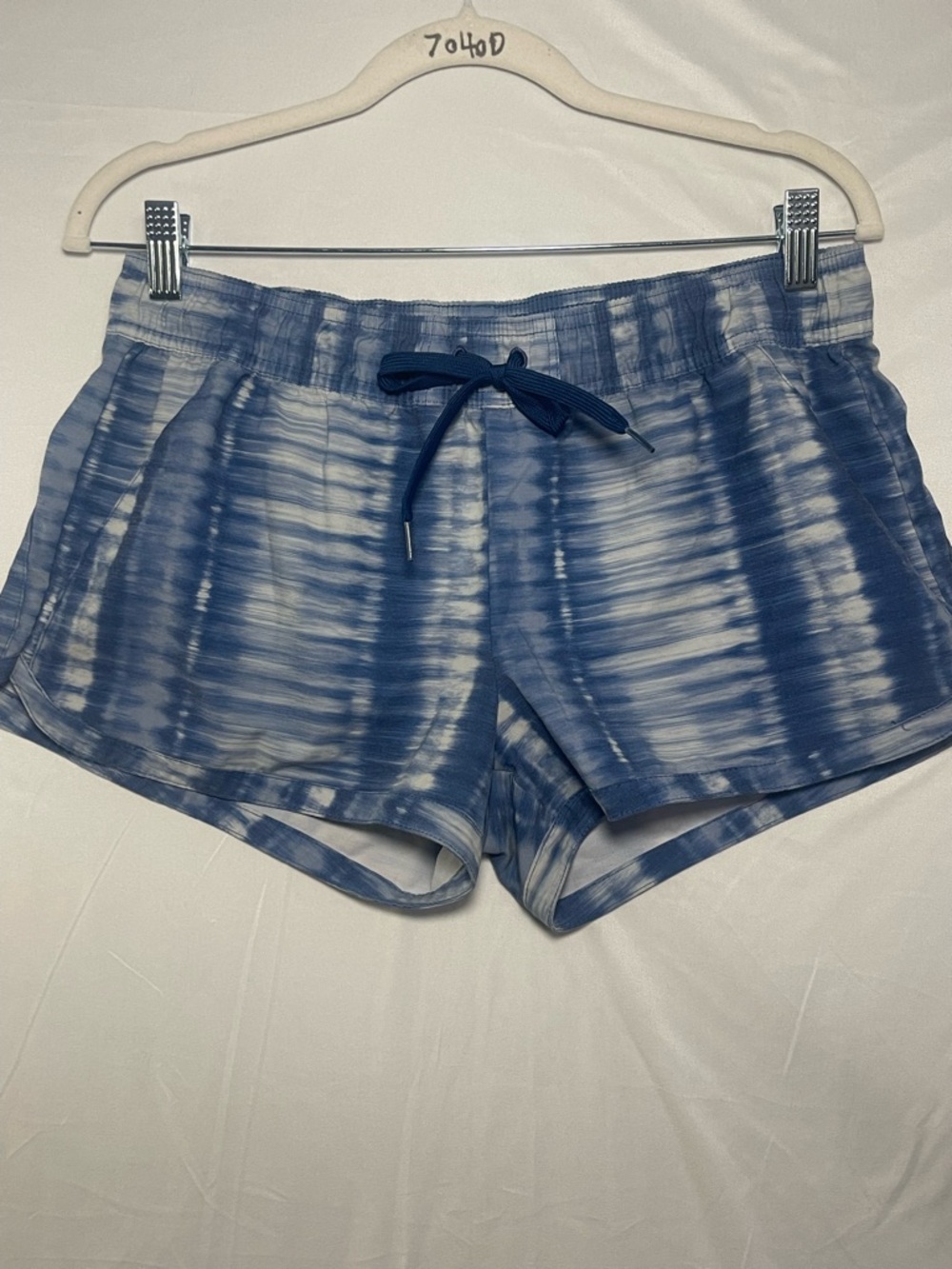 prAna Blue Tie Dye Shorts Size Small Elastic Waist